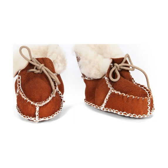 Shawnee Natural Leather Indoor Baby Shoes Slippers Booties Winter Boots - Shearling - Sheepskin