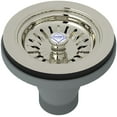 thumbnail image 1 of Shaws Basket Strainer Without Remote Pop-Up With Shaws Logo Branded White Porcelain Pull Knob, 1 of 2