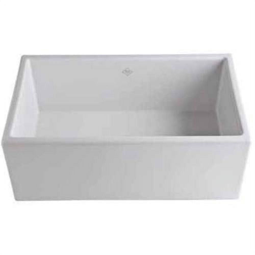 White Fireclay 30" Single Bowl Farmhouse Kitchen Sink