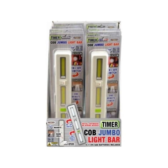 Shawshank Ledz 244991 20 Lumen Traditional Switch Battery Operated COB Jumbo Timer Light Bar