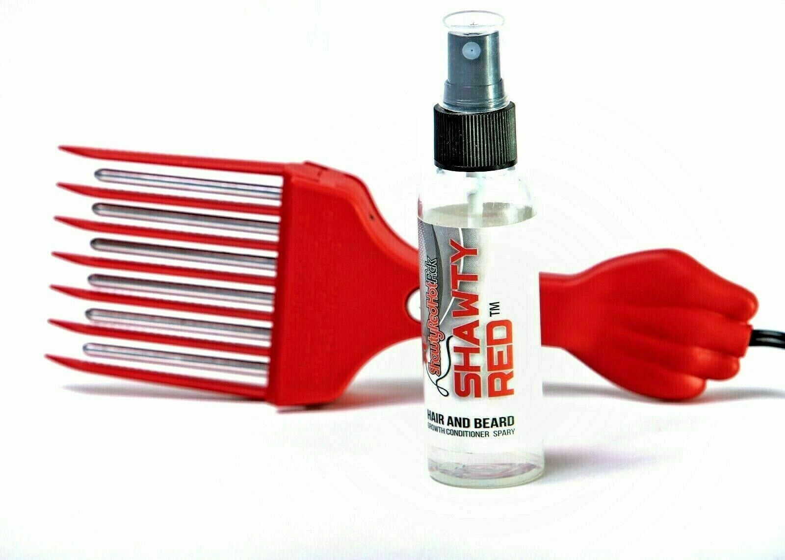 Shawty Red Hot Pick Beard Straightener & Conditioner Spray Growth