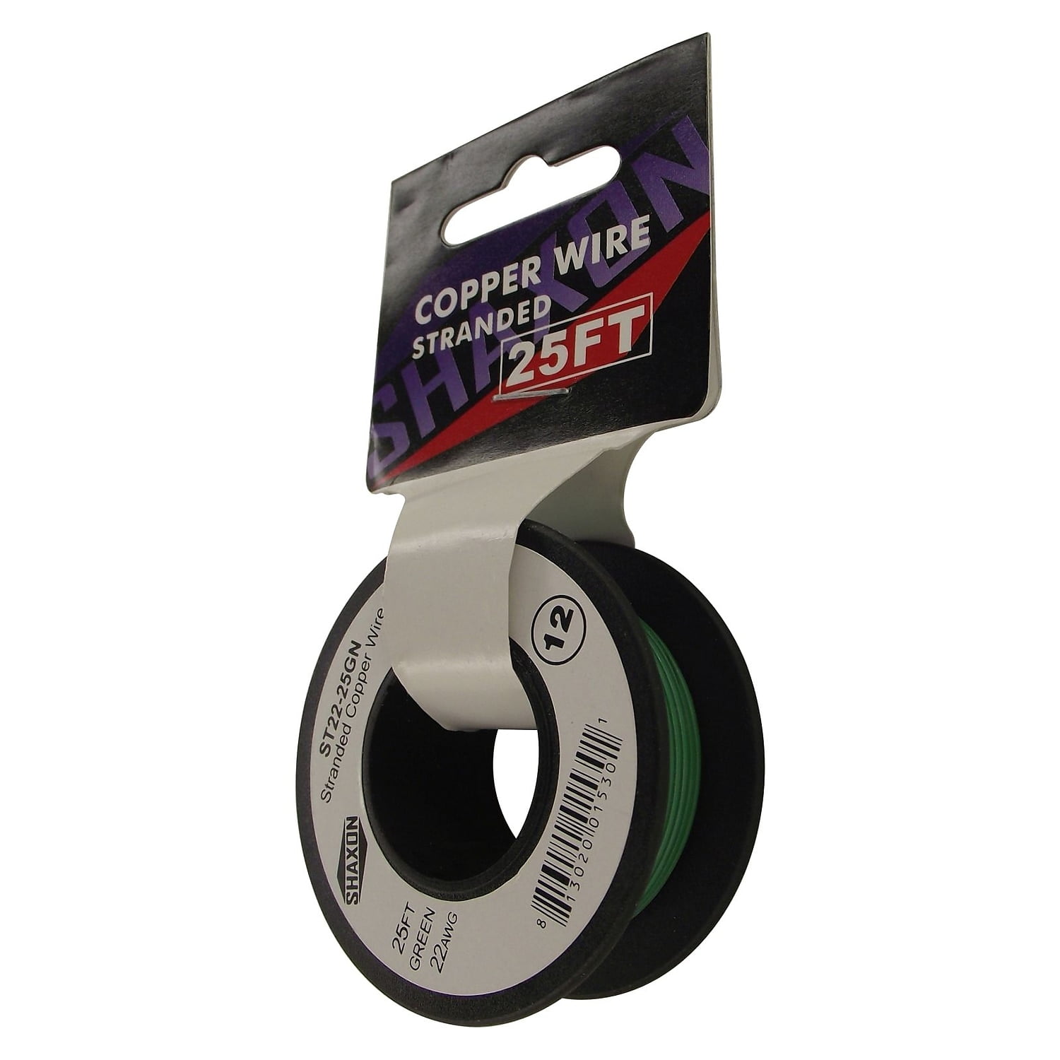 Stranded-Core Wire Spool - 25ft - 22AWG - Green