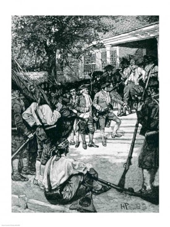 Shayss Mob in Possession of a Courthouse Canvas Art - Howard Pyle (24 x 36)