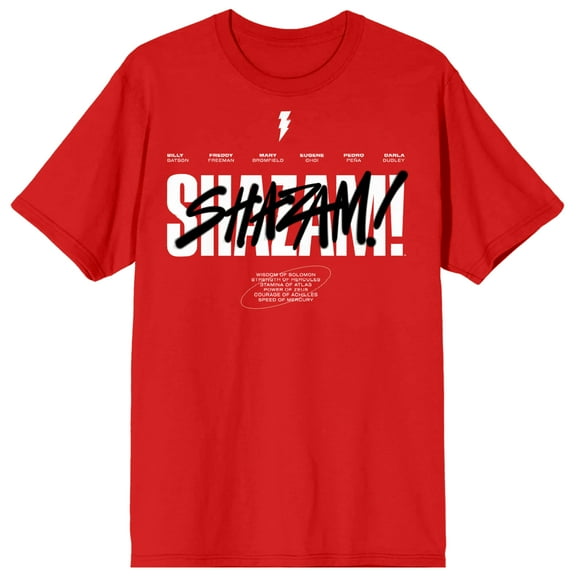 Shazam 2 Fury Of The Gods Hand Sketch Art Crew Neck Short Sleeve Red Women's T-shirt-3XL