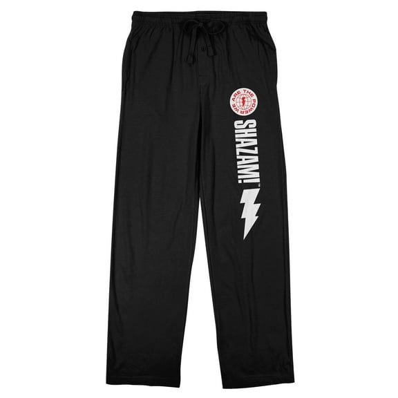 Shazam 2 Fury Of The Gods We Are The Power Men's Black Sleep Pajama Pants-Medium