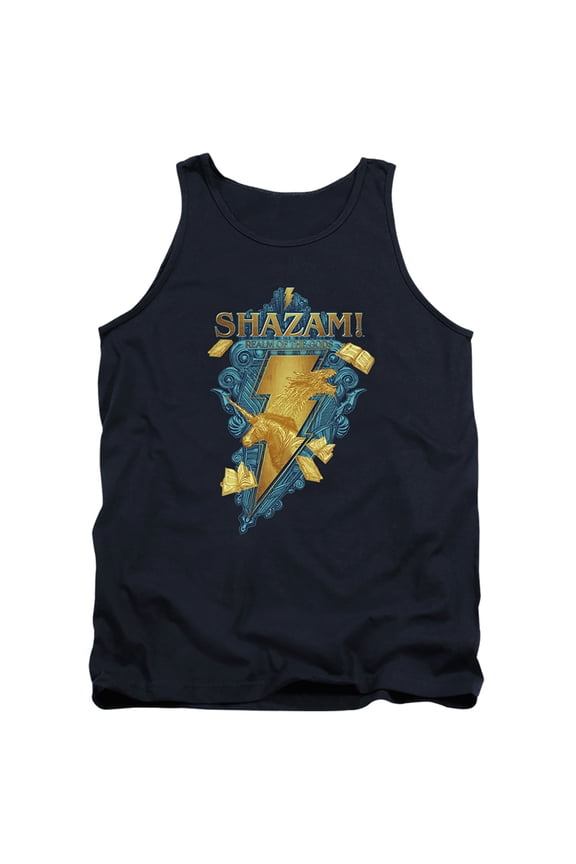 Shazam! Fury of The Gods Big Blue Seal Unisex Adult Tank Top,Navy, X-Large