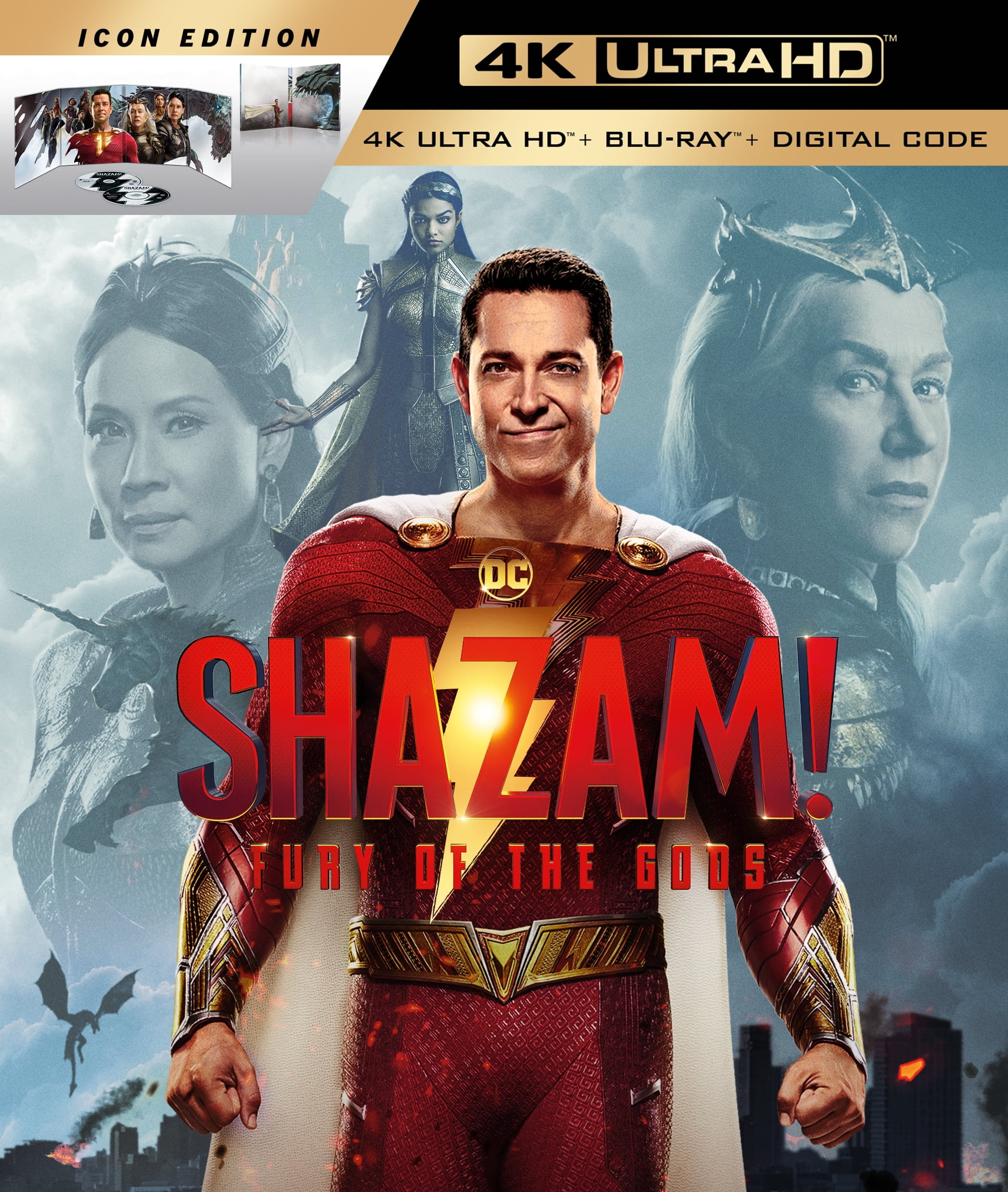 Shazam! Fury of the Gods 4K Blu-ray (4K Ultra HD + Blu-ray + Digital 4K)