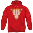 thumbnail image 1 of Shazam Movie Bolt Adult Pullover Hoodie Sweatshirt Red, 1 of 1