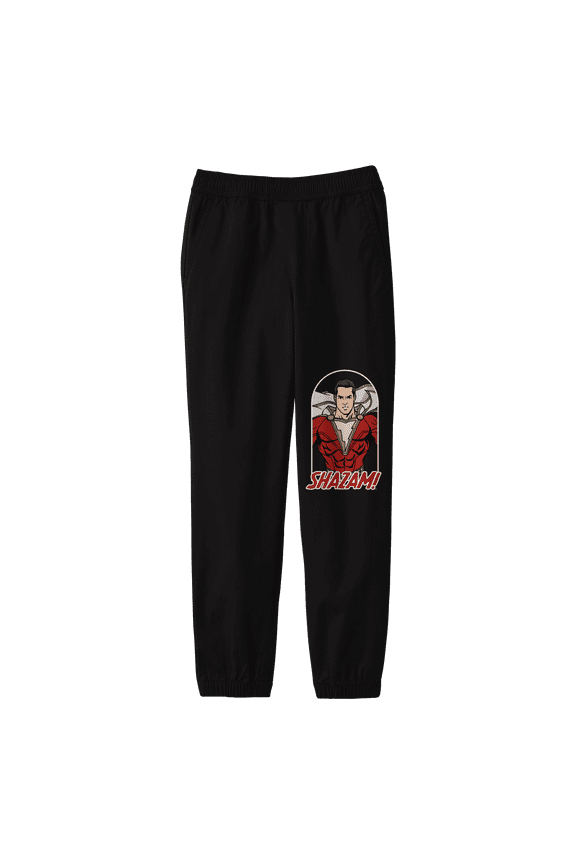Shazam! Movie Character and Logo Youth Black Graphic Jogger Pants-Large