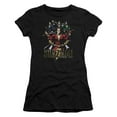 thumbnail image 1 of Shazam Movie Group Of Heroes Junior Women's T-Shirt Sheer Black, 1 of 1