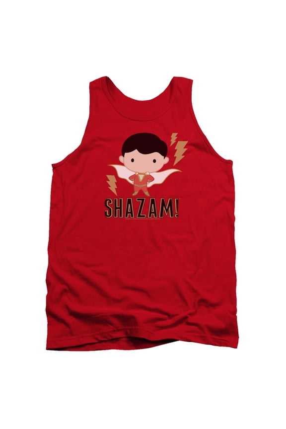 Shazam Movie Shazam Chibi Adult Tank Top Red