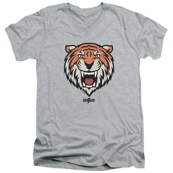 Shazam Movie Tawky Tawny Adult V-Neck T-Shirt 30/1 T-Shirt Athletic Heather