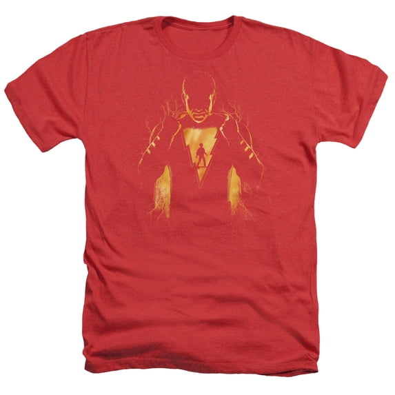Shazam Movie Whats Inside Adult Heather T-Shirt Red