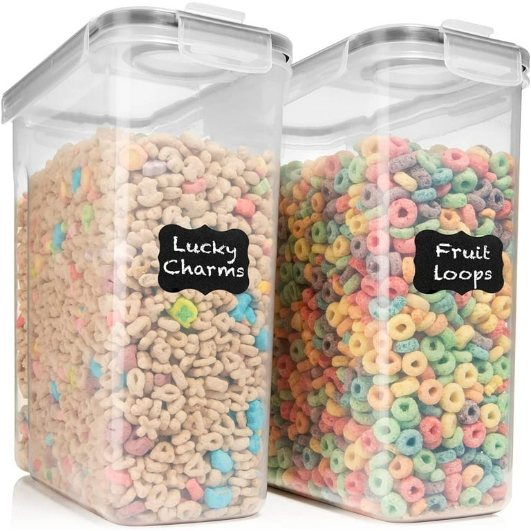 Shazo 2PC 6.3L /213OZ EXTRA Large Airtight Food Storage Cereal Containers  for Bulk Food Storage BPA-Free Plastic Cereal Container with Labels & pen  Pantry Organization 