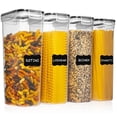 thumbnail image 1 of Shazo 4 Pack 2.8L Airtight Food Storage Containers with Lids – Spaghetti & Pasta Containers for Pantry Organization, BPA Free Kitchen Canisters for Cereal, Flour, Sugar, Rice & Dry Food Storage, 1 of 8