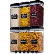 Shazo 6 PC (1.2L | 40oz) Airtight Food Storage Containers with Lids, BPA-Free Cereal Containers Storage for Bulk Cereal, Rice, Pasta, Sugar, Pantry, Includes 2 Measuring Spoon