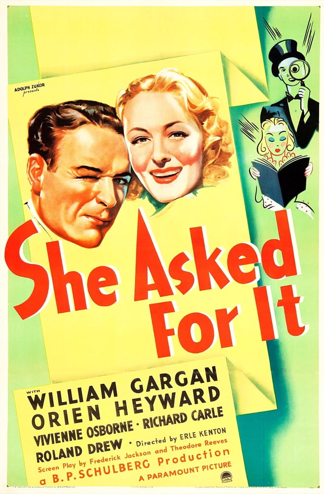 She Asked For It U Canvas Art - (11 x 17)