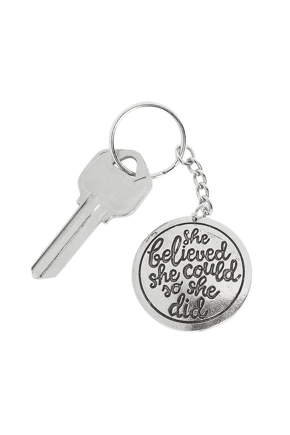 She Believed Keychain - Party Favors - 12 Pieces