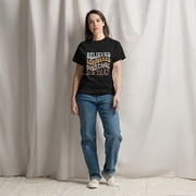 She Believed She Conquered Women Empowerment Gender Equality Graphic classic tee Black, S
