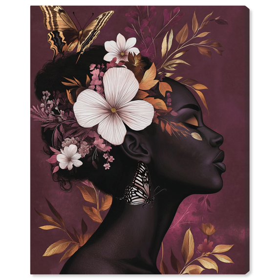 She Blooms in Darkness I Canvas Fashion Florals by Art Remedy, Gallery Wrapped, 16 x 20