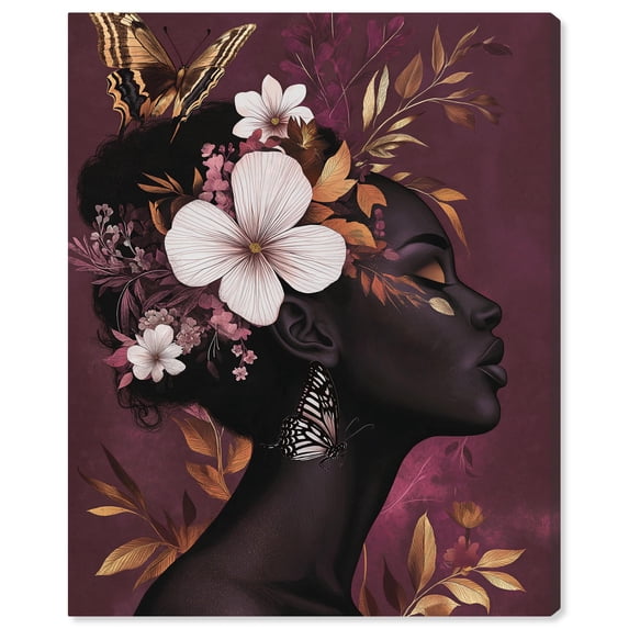 She Blooms in Darkness I Canvas Fashion Florals by Art Remedy, Gallery Wrapped, 20 x 24