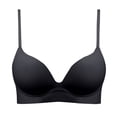 thumbnail image 1 of She Curve Jelly Bra Women Seamless Bras Thin Solid Color Underwear Push Up Lingerie Wireless Bralette Girl Fashion Brassiere Tube Top(A-Black,L), 1 of 5