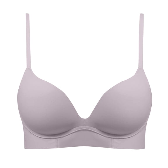 She Curve Jelly Bra Women Seamless Bras Thin Solid Color Underwear Push Up Lingerie Wireless Bralette Girl Fashion Brassiere Tube Top(A-Purple,L)
