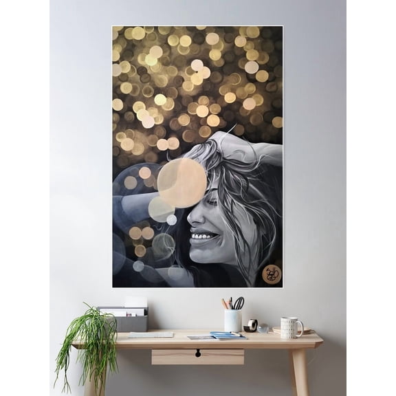 She Dances With The Orbs Poster Wall Art Modern Wall Decor For Living Room Bedroom Art