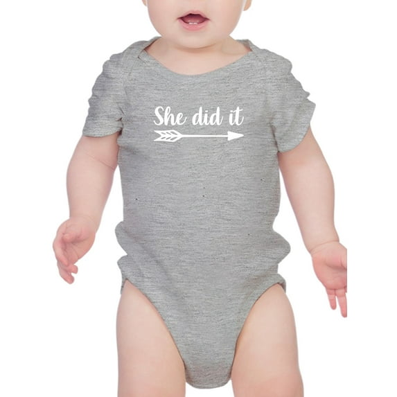 She Did It, Siblings Quote Bodysuit Infant -Smartprints Designs, Newborn