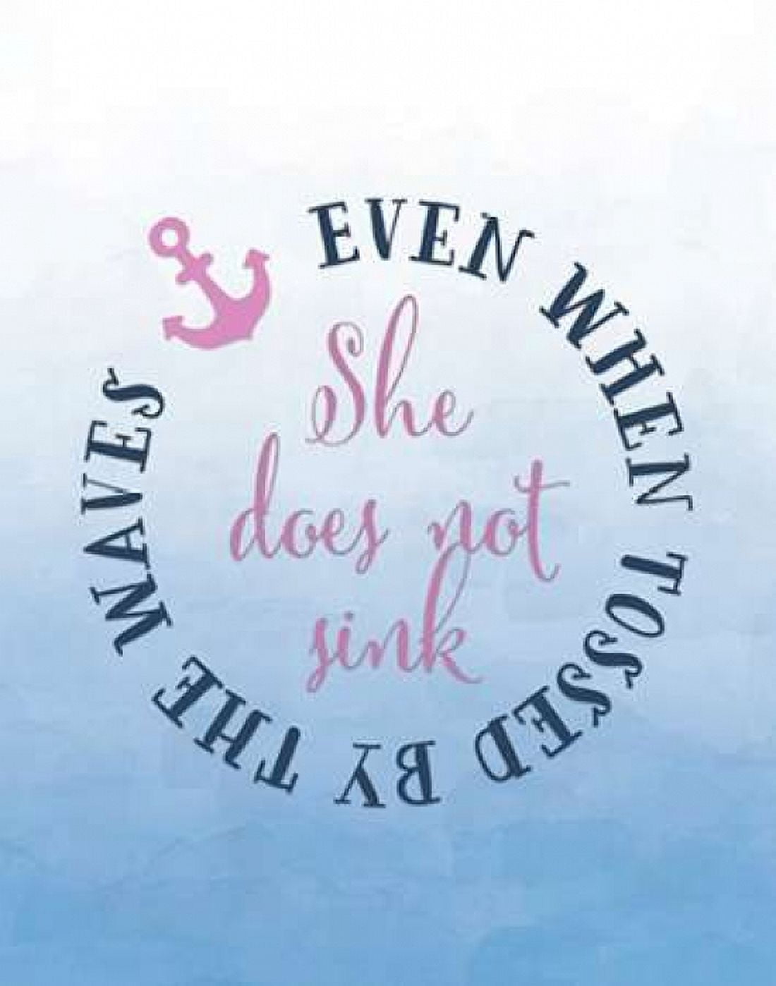 She Does Not Sink - Pink Canvas Art - Tara Moss (22 x 28)