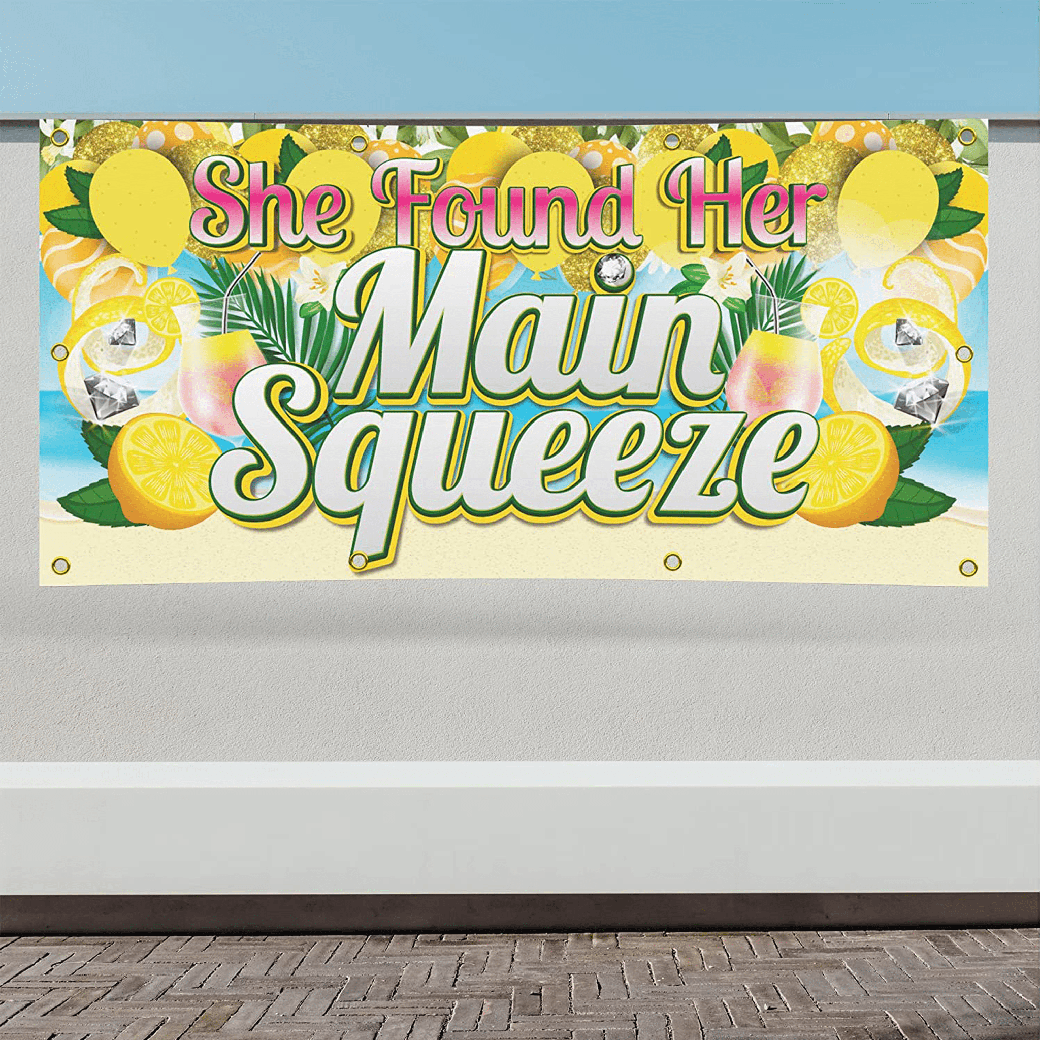 JOYMEMO Konfetti-Set „She Found Her Main Squeeze“ – 200 Stück, Zitronen-Motiv, Für Bridal Shower & Partys