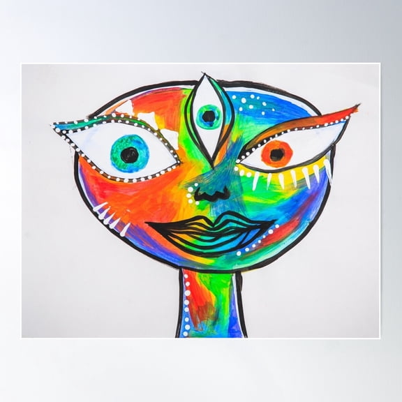 She Had This Psychedelic Glow Poster Wall Art, Modern Wall Decor For Living Room Bedroom, 12x18 UNFRAMED