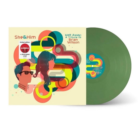 She & Him - Melt Away A Tribute to Brian Wilson Exclusive Olive Green Color Vinyl LP