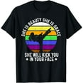 thumbnail image 1 of She Is Beauty She Is Grace She Will Kick you Karate Girl T-Shirt, 1 of 3
