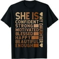 thumbnail image 1 of She Is Confident Strong Motivated Happy My Daughter Women T-Shirt, 1 of 3