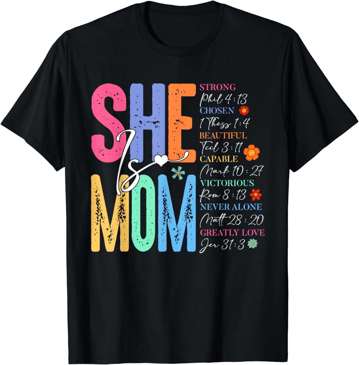 She Is Mom Christian Mother's Day Jesus Mama Religious Women T-Shirt ...