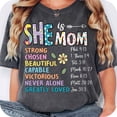 thumbnail image 1 of She Is Mom T-Shirt, Flower Mom Shirt, Blessed Mom Tee, Mom Shirt, Mom Life Tee, Mother’s Day T-Shirt, Gift for Mom Tee, Retro Mama Quotes Shirt, 1 of 5