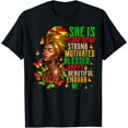 thumbnail image 1 of She Is Strong Educated Blessed Black History Women T-Shirt Tee, 1 of 4