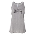 thumbnail image 1 of "She Is Strong, Racerback, Proverbs 31:25, Christian Tank, Workout Clothes, Soft Bella Canvas, Sublimation, Gift For Her, Racerback Tank Top, Athletic Grey, EXTRA SMALL", 1 of 1