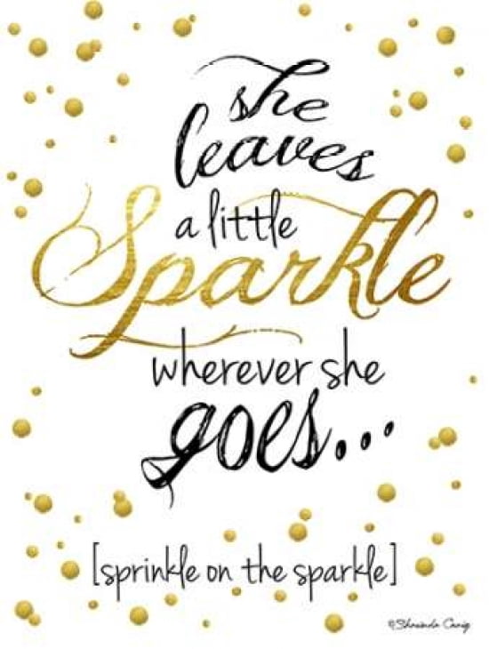 She Leaves a Little Sparkle Canvas Art - Shawnda Craig (18 x 24)