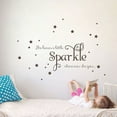 thumbnail image 1 of She Leaves a Little Sparkle Girls Room Vinyl Wall Decal Sticker Inspirational Quote with Stars, 1 of 4