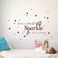 thumbnail image 1 of She Leaves a Little Sparkle Girls Room Vinyl Wall Decal Sticker Inspirational Quote with Stars, 1 of 4