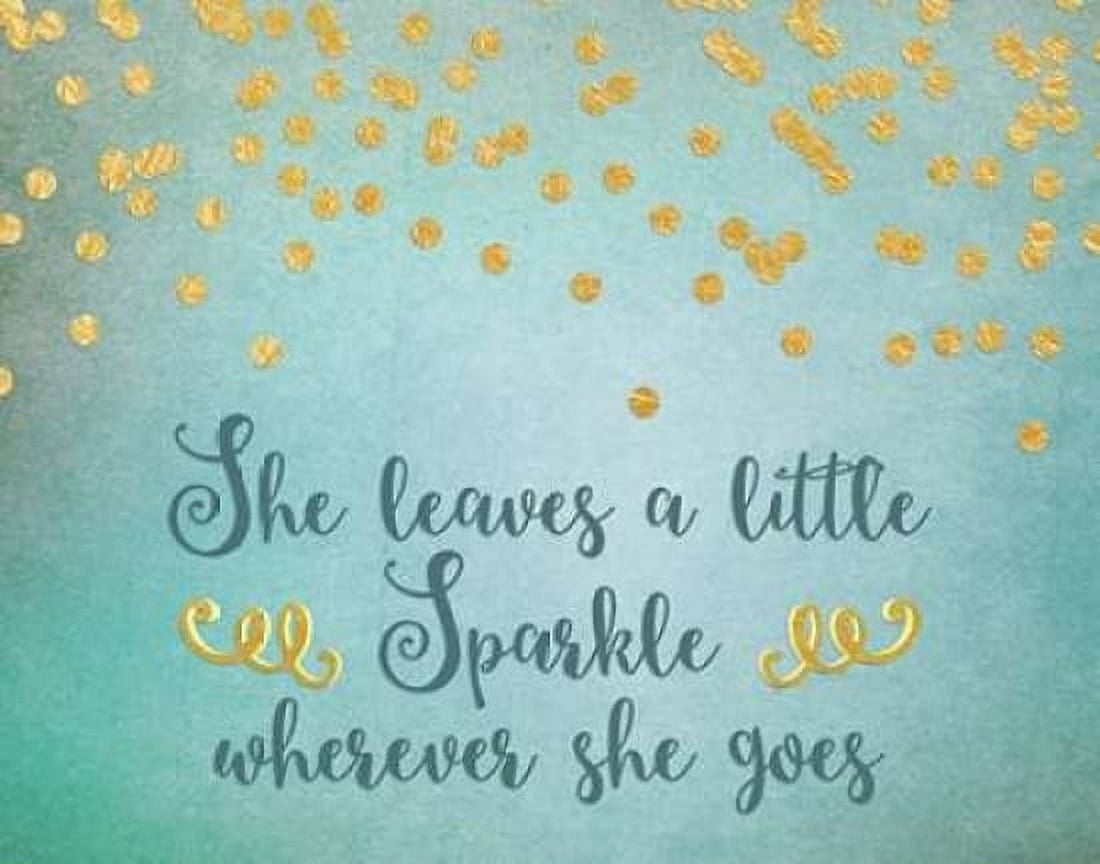 She Leaves a Little Sparkle - Teal Canvas Art - Tara Moss (22 x 28)
