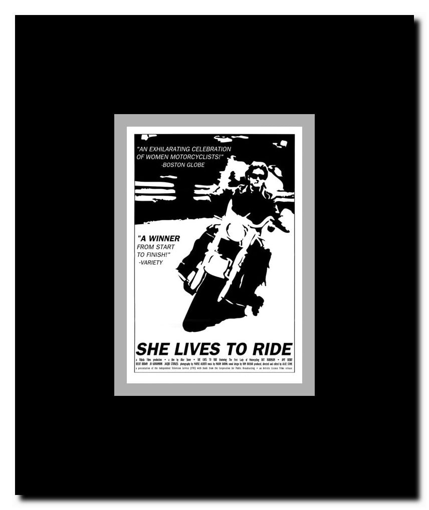 She Lives to Ride Framed Movie Poster