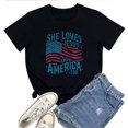 thumbnail image 1 of She Loves Jesus and America Too Women's T-Shirt – Christian Patriotic Graphic Tee, Faith and Freedom, 4th of July USA Top, 1 of 5