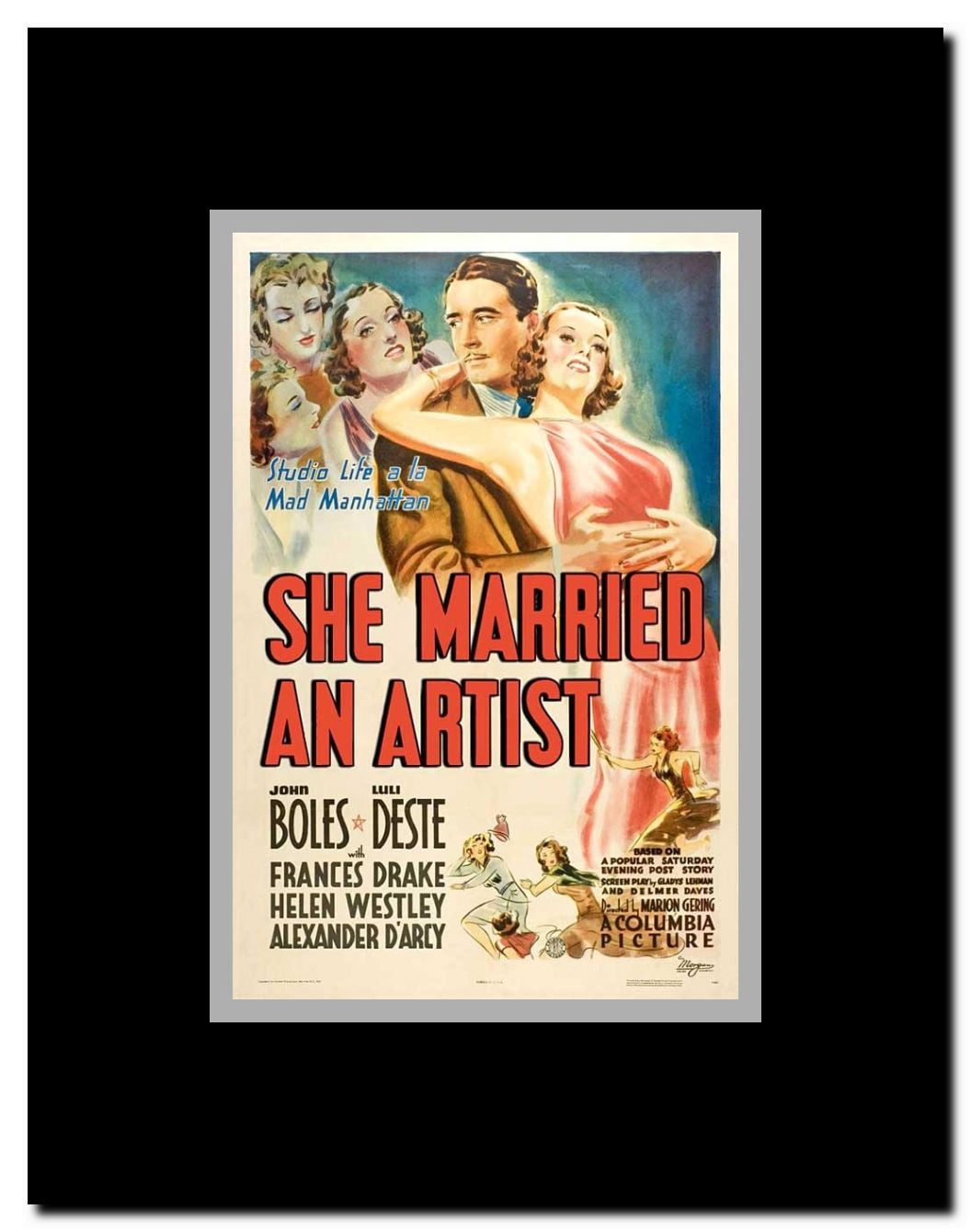 She Married an Artist Framed Movie Poster