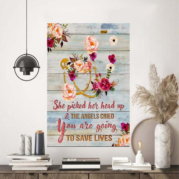 She Picked Her Head Up And The Angels Cried Poster 24 x 36 Inch Poster