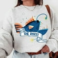thumbnail image 1 of She Rises Angler Fish Sweatshirt, Deepsea Lantern Fish Pullover, Let Her Rise Ocean Theme Graphic Sweatshirt, 1 of 5
