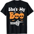 thumbnail image 1 of She’S My Boo Skeleton Couples Matching Couple Halloween T-Shirt, 1 of 5