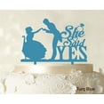 thumbnail image 1 of "She Said Yes Wedding Cake Topper Custom Name Cake Topper Color Option Available 6""-7"" Inches Wide", 1 of 1